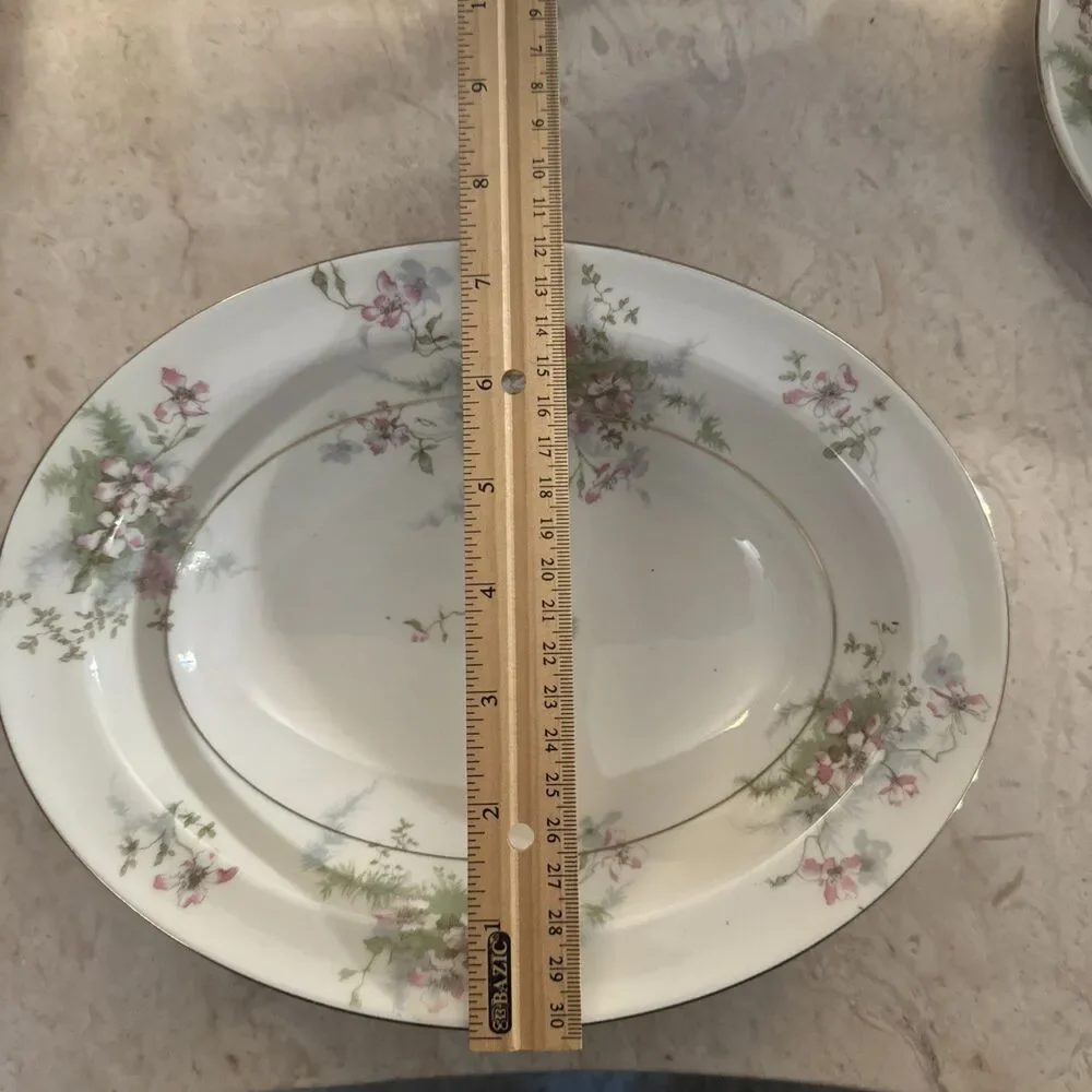 Theodore Haviland Apple Blossom Lot Gravy Boat Veg Bowl (2) Meat Platters NY